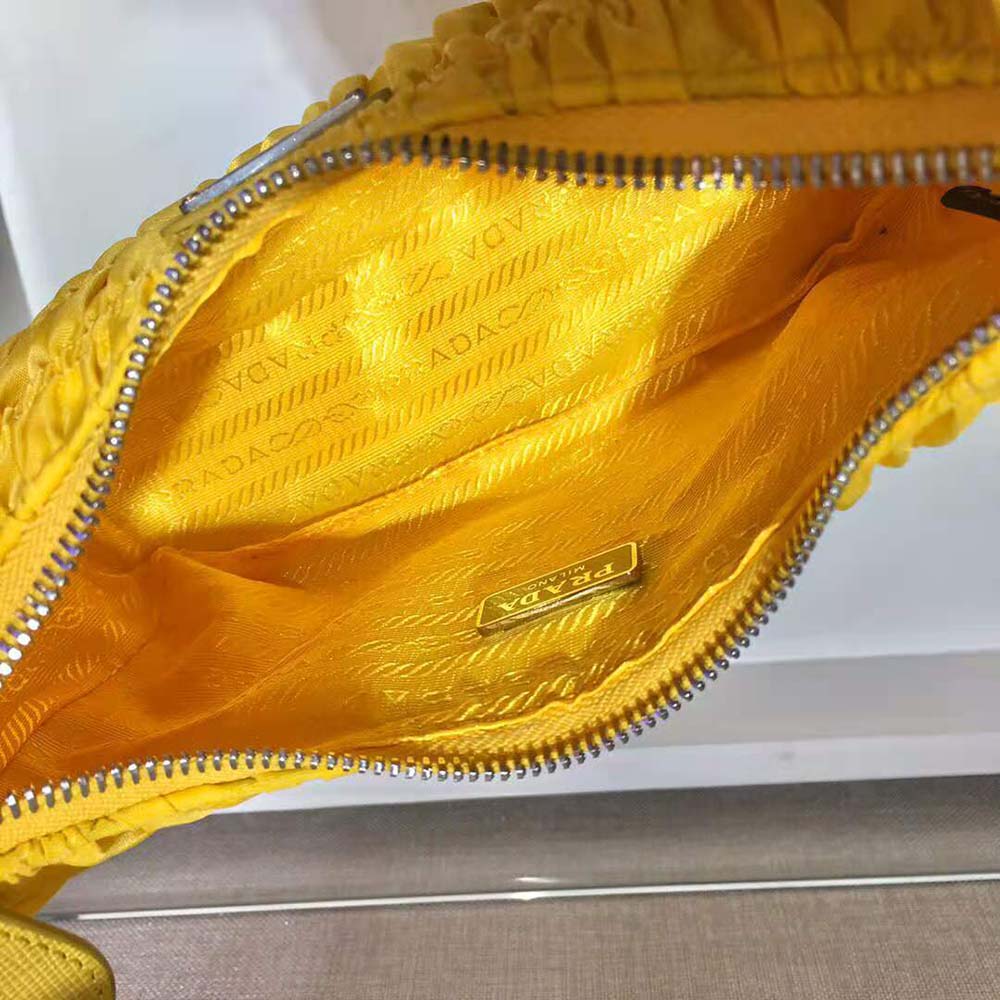 Prada Women Nylon and Saffiano Leather Mini Bag-Yellow - image 10