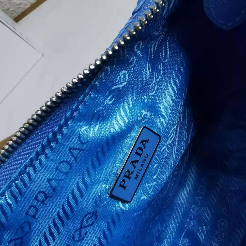 Prada Women Nylon and Saffiano Leather Mmini Bag-Blue - image 10