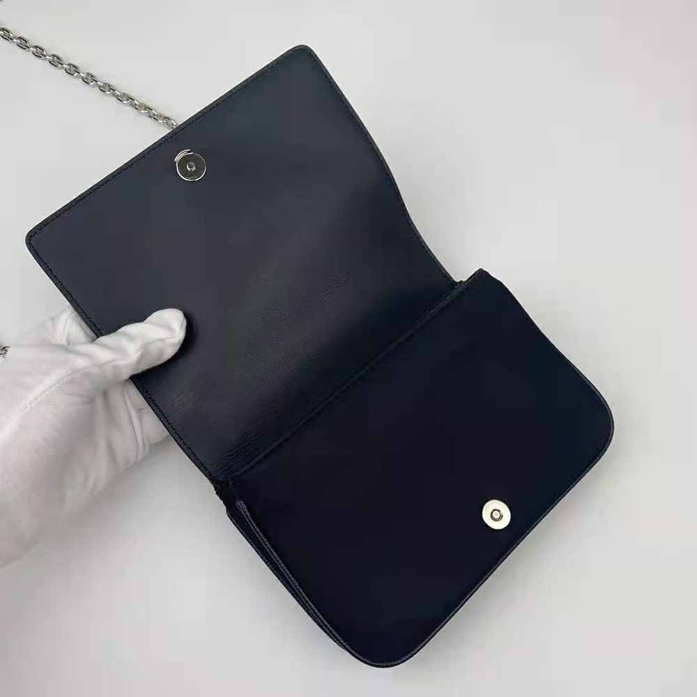 Prada Women Nylon and Saffiano Leather Shoulder Bag-Black - image 7