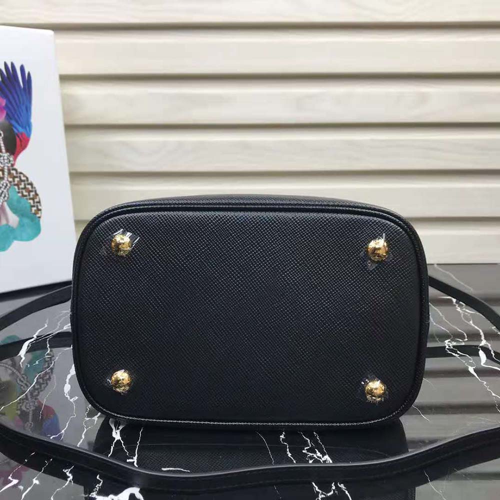 Prada Women Prada Panier Medium Straw Bag-Black - image 5