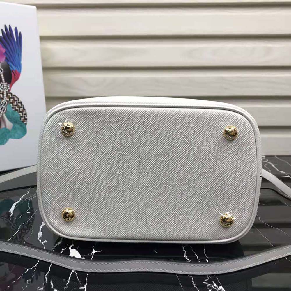 Prada Women Prada Panier Medium Straw Bag-White - image 5