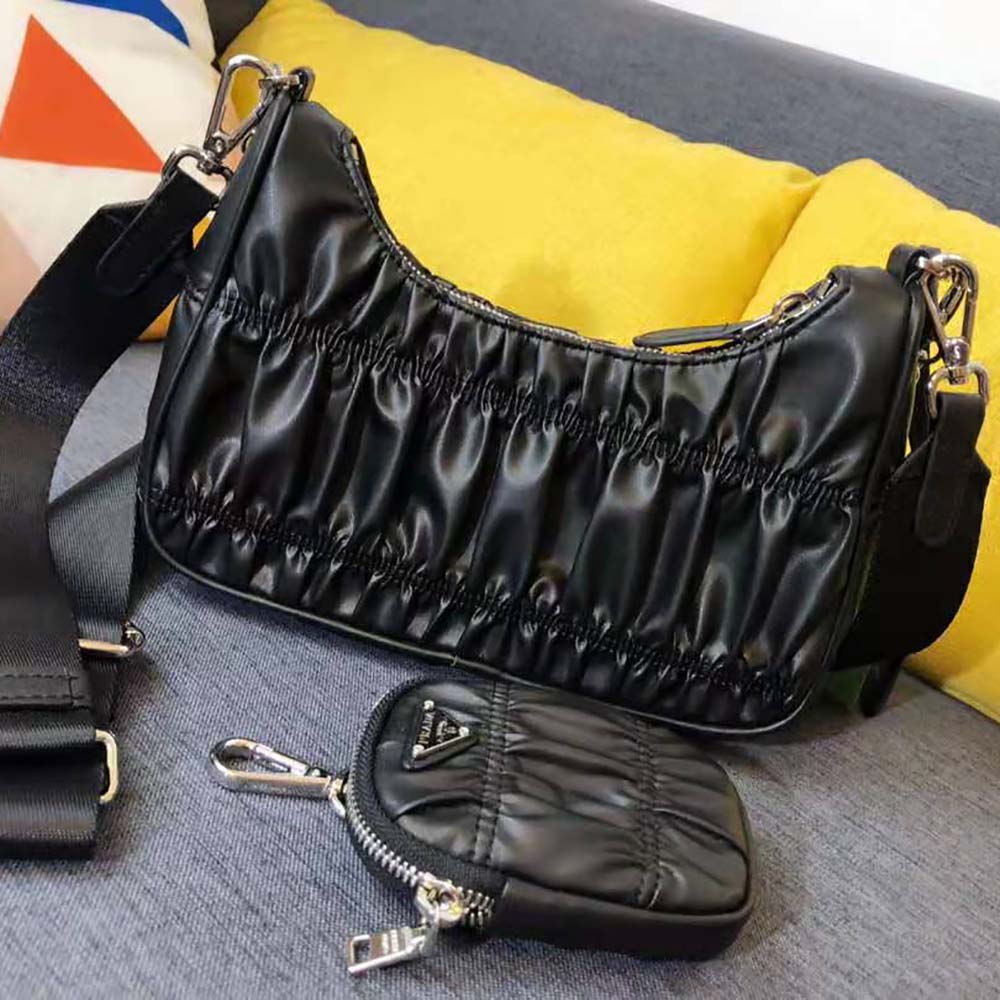 Prada Women Prada Re-Edition 2005 Nappa Gaufre Bag-Black - image 4