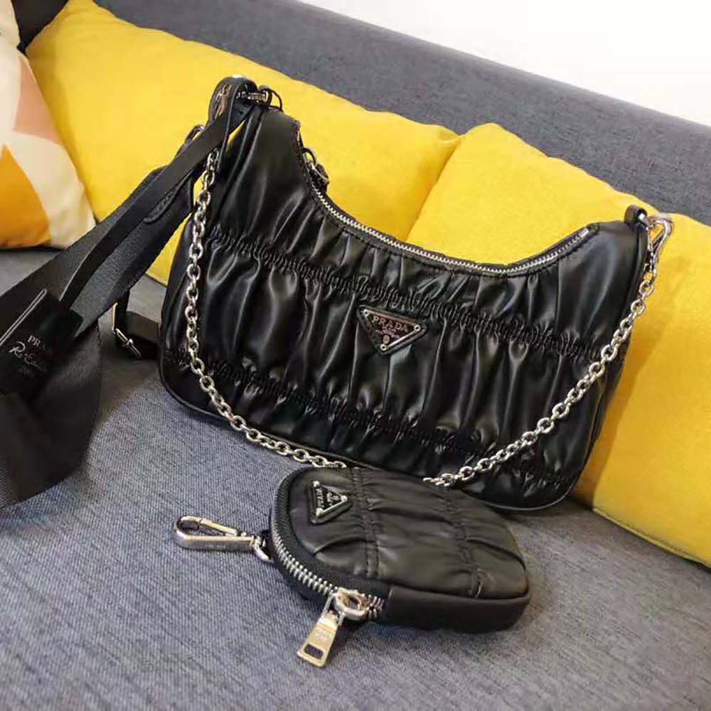 Prada Women Prada Re-Edition 2005 Nappa Gaufre Bag-Black - image 5