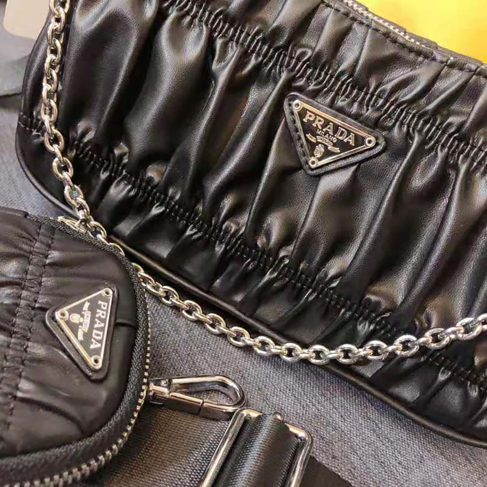 Prada Women Prada Re-Edition 2005 Nappa Gaufre Bag-Black - image 6