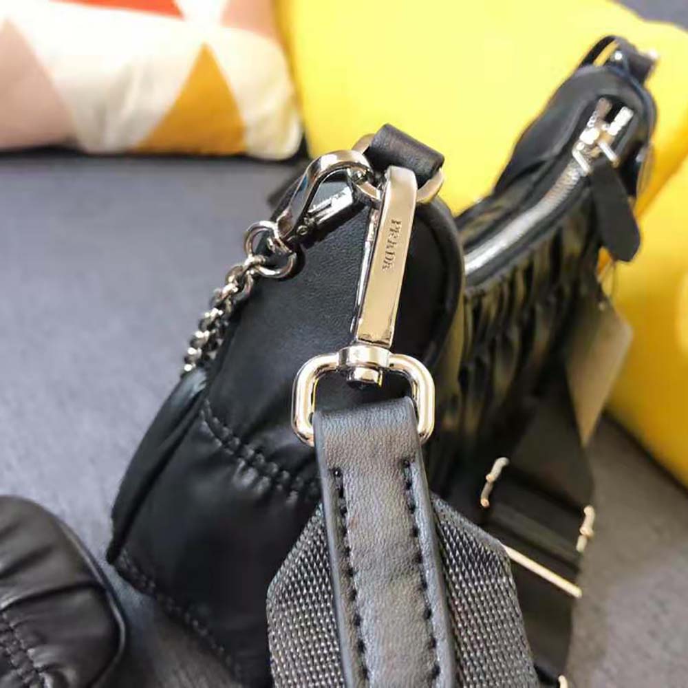 Prada Women Prada Re-Edition 2005 Nappa Gaufre Bag-Black - image 7