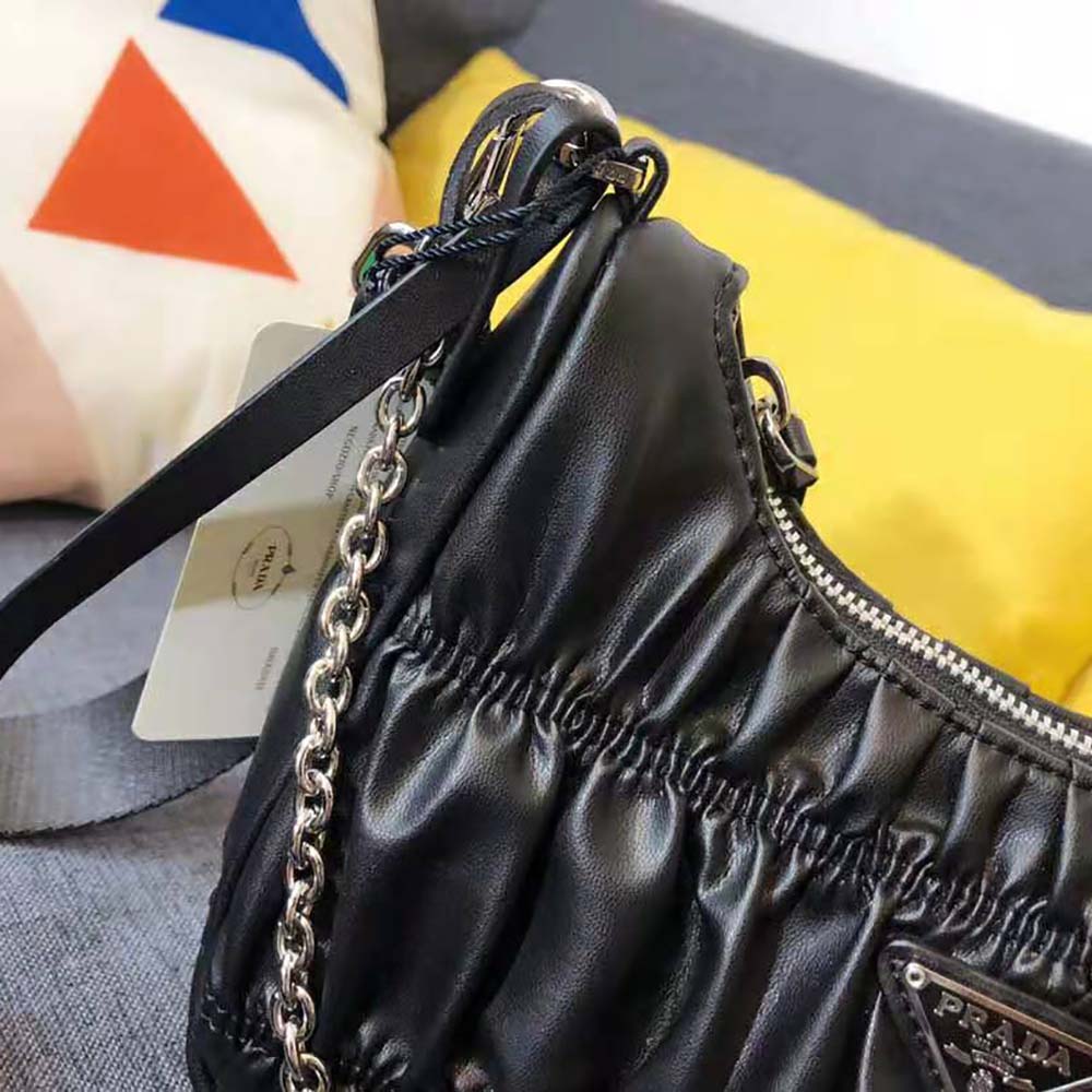 Prada Women Prada Re-Edition 2005 Nappa Gaufre Bag-Black - image 9