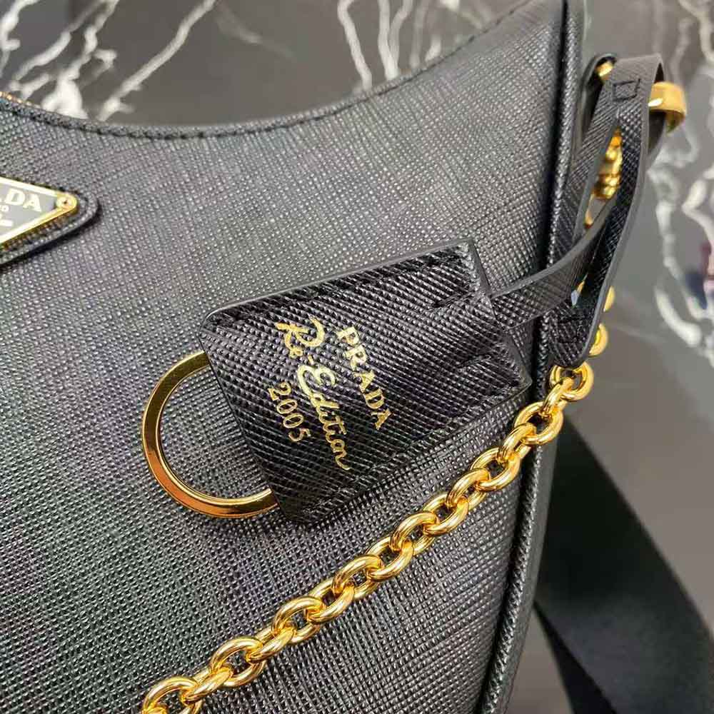 Prada Women Prada Re-Edition 2005 Saffiano Leather Bag-Black - image 7