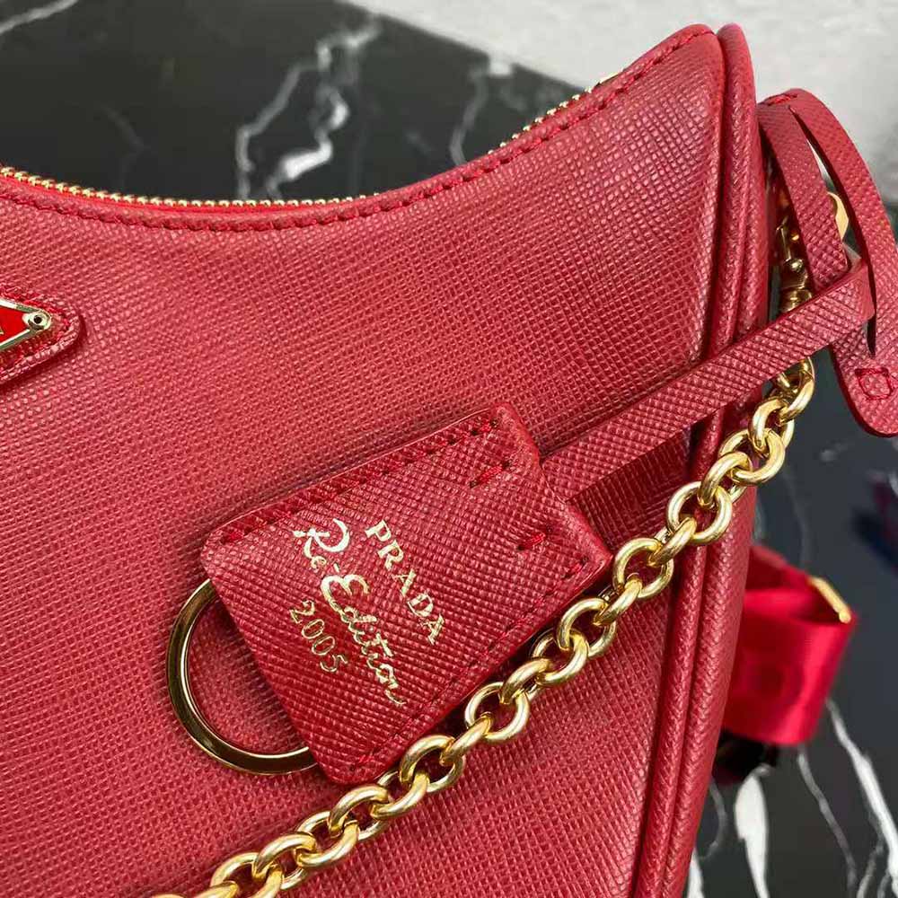 Prada Women Prada Re-Edition 2005 Saffiano Leather Bag-Red - image 7