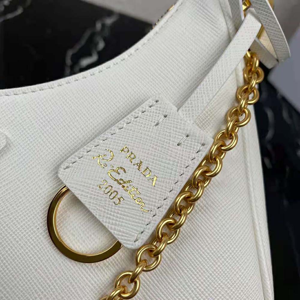 Prada Women Prada Re-Edition 2005 Saffiano Leather Bag-White - image 8