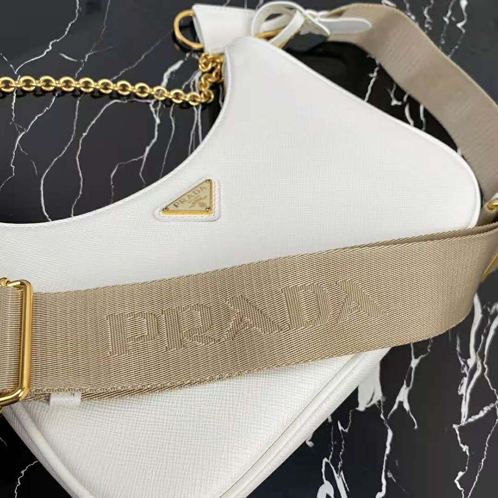 Prada Women Prada Re-Edition 2005 Saffiano Leather Bag-White - image 7