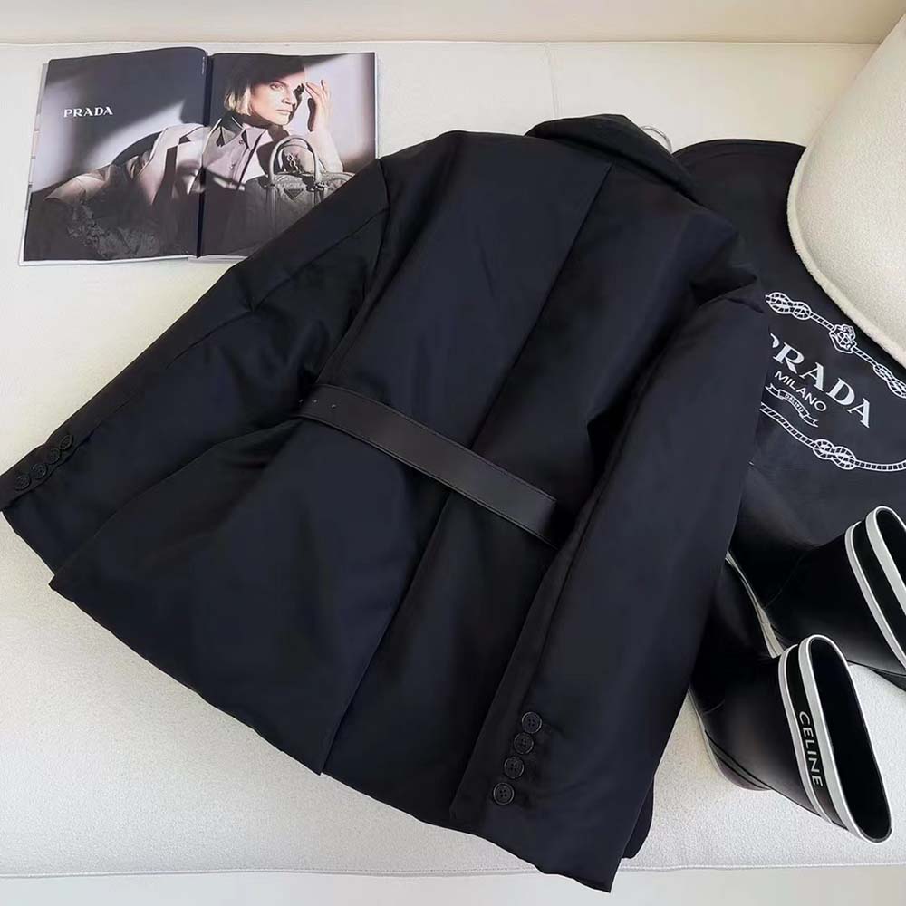 Prada Women Re-Nylon Gabardine Puffer Jacket-Black - image 5