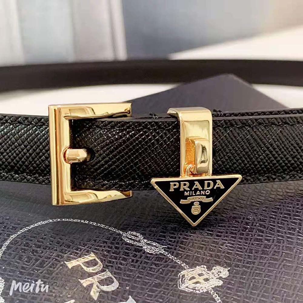 Prada Women Saffiano Leather Belt-Black - image 6