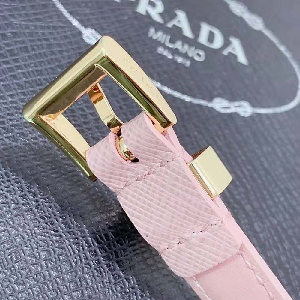 Prada Women Saffiano Leather Belt-Pink - image 9