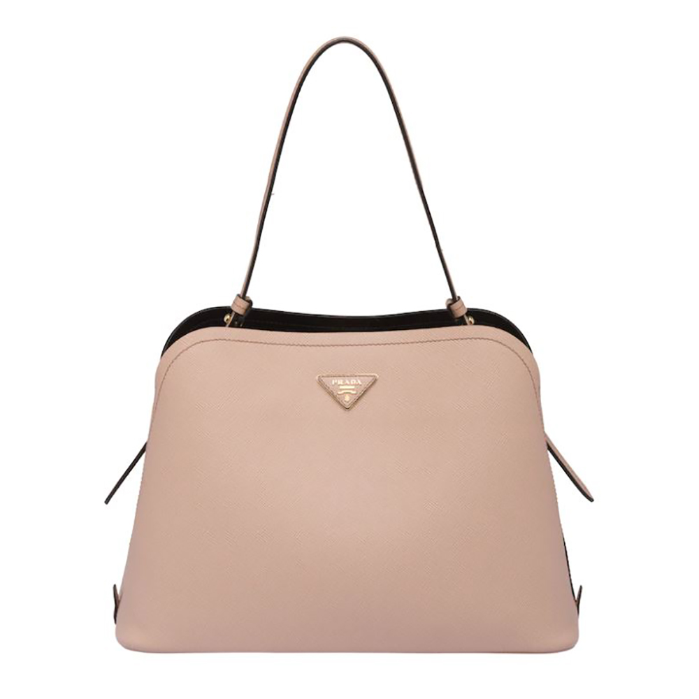 Front view of Prada Women Saffiano Leather Prada Matinee Bag-Pink