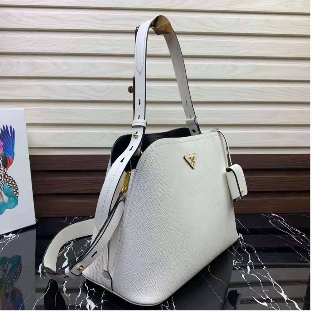 Prada Women Saffiano Leather Prada Matinee Bag-White - image 4