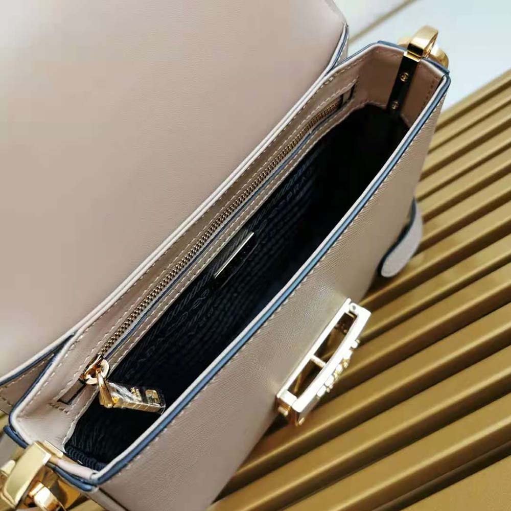 Prada Women Saffiano Leather Prada Embleme Bag-Pink - image 9