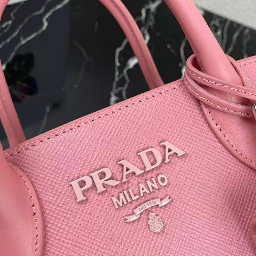 Prada Women Saffiano Leather Prada Monochrome Bag-Pink - image 9