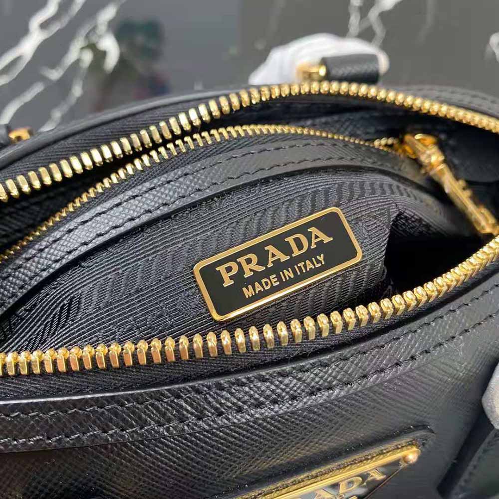Prada Women Saffiano Leather Top-handle Bag-Black - image 10