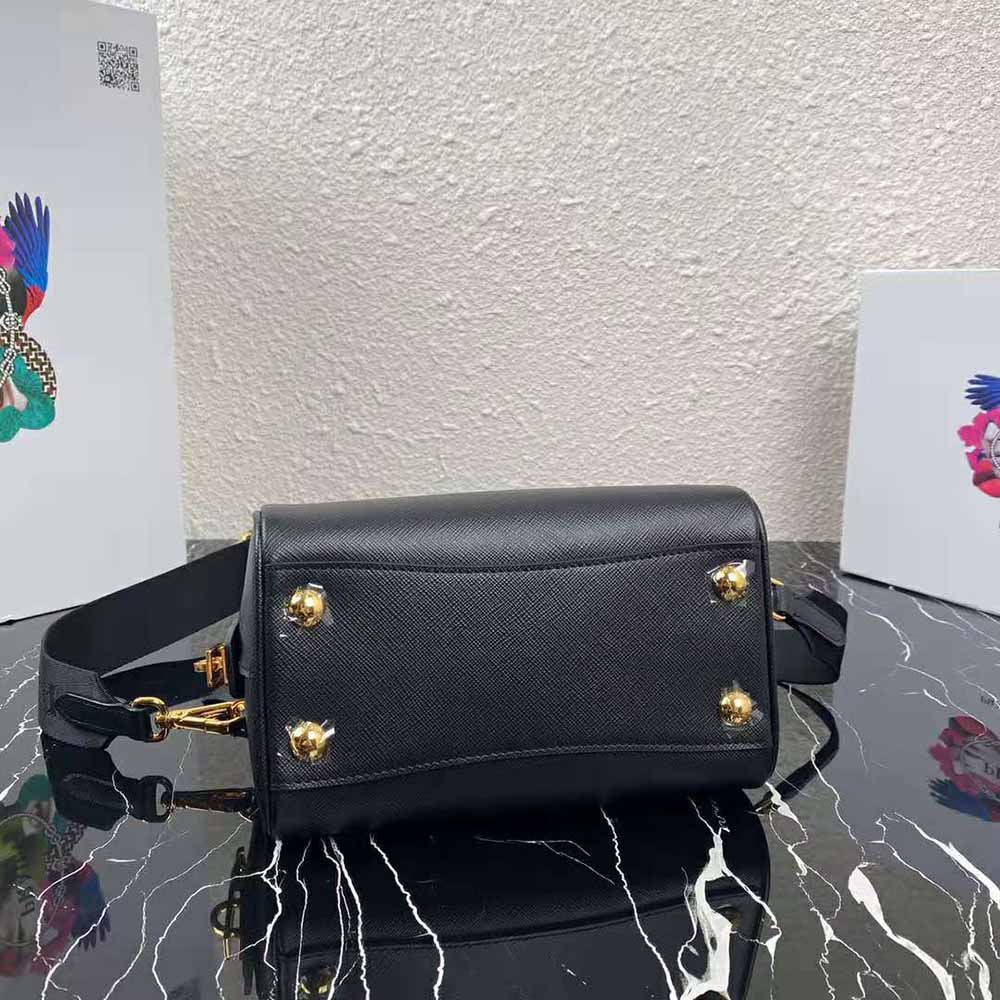 Prada Women Saffiano Leather Top-handle Bag-Black - image 6