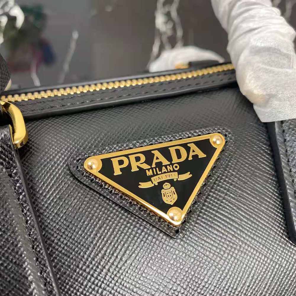 Prada Women Saffiano Leather Top-handle Bag-Black - image 9