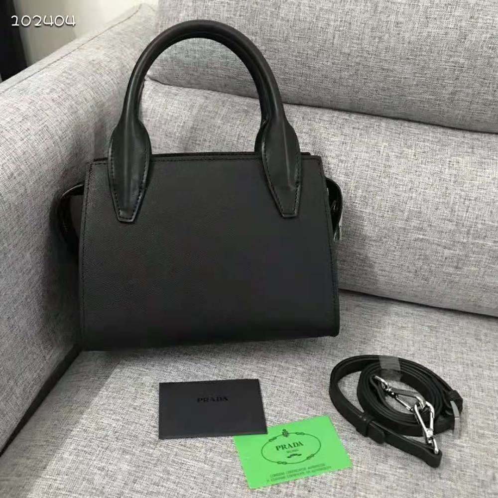 Prada Women Saffiano leather Prada Kristen Handbag-Black - image 4