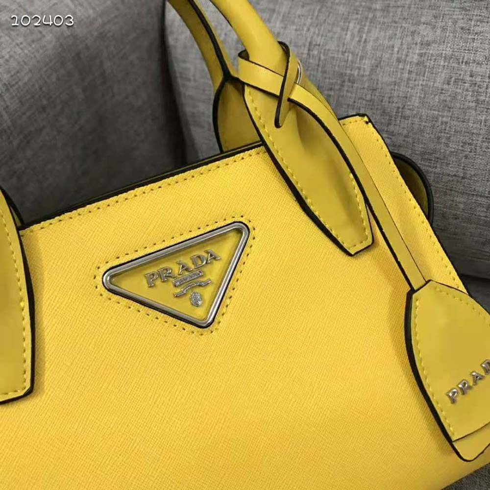 Prada Women Saffiano leather Prada Kristen Handbag-Yellow - image 8