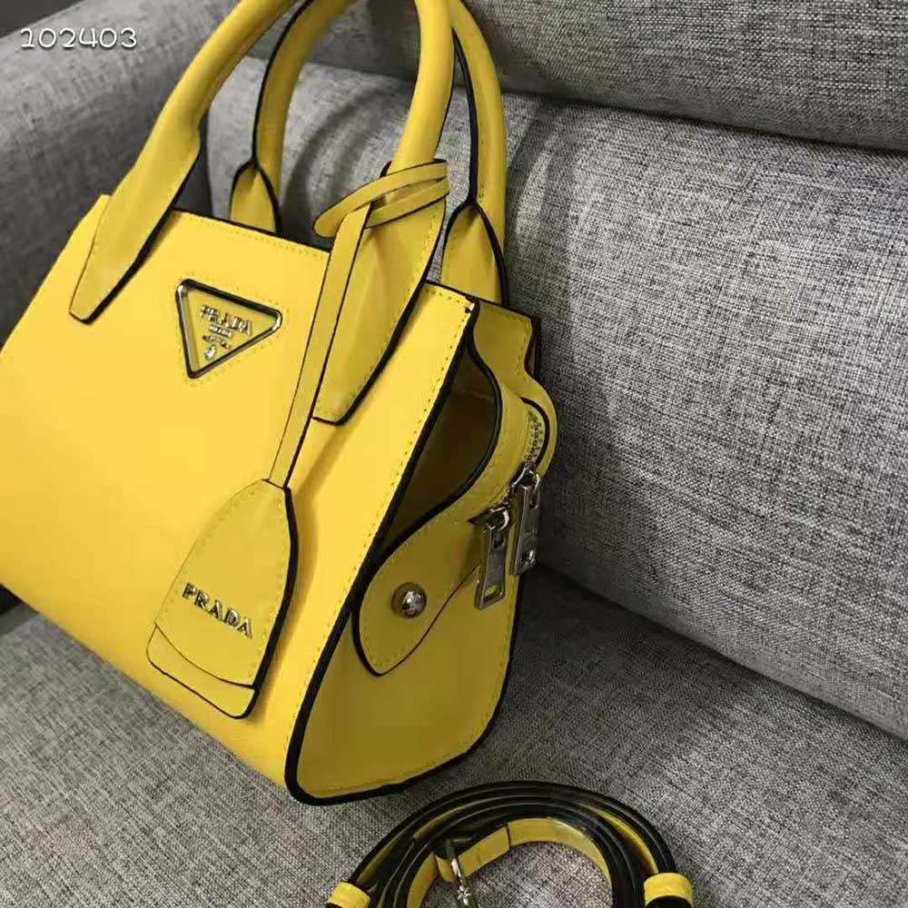 Prada Women Saffiano leather Prada Kristen Handbag-Yellow - image 5