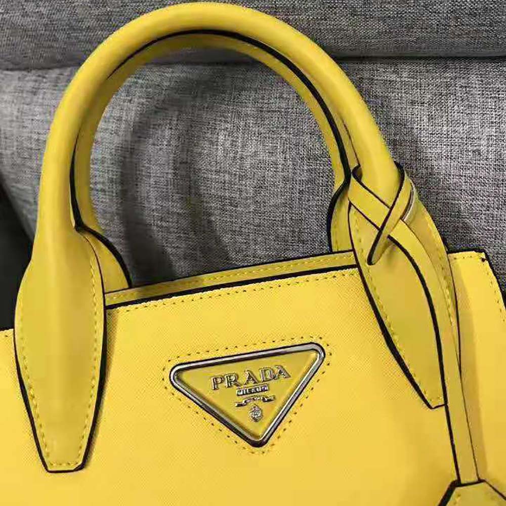 Prada Women Saffiano leather Prada Kristen Handbag-Yellow - image 7