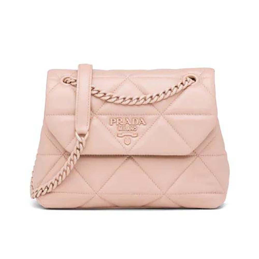 Front view of Prada Women Small Nappa Leather Prada Spectrum Bag-Pink