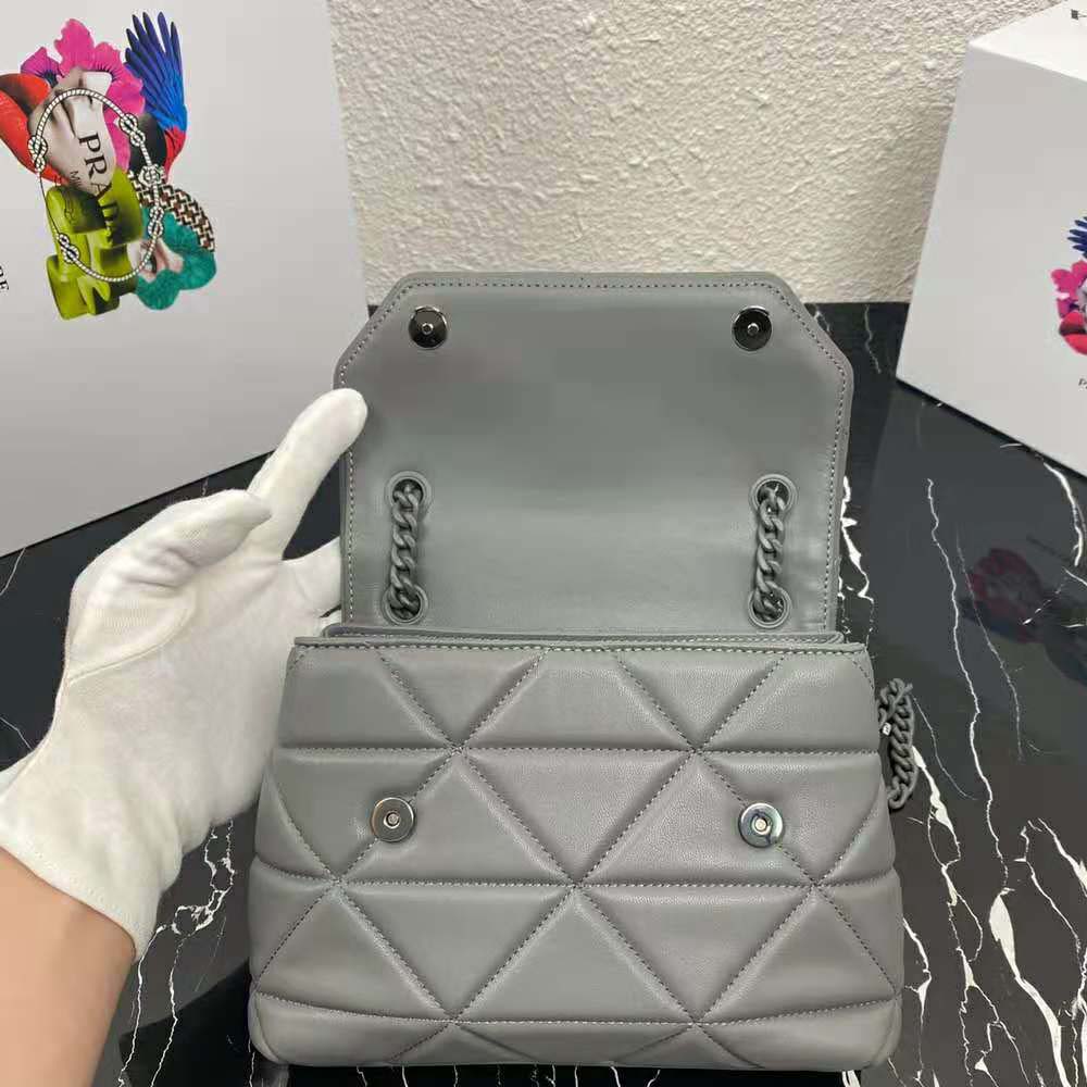 Prada Women Small Nappa Leather Prada Spectrum Bag-Silver - image 5