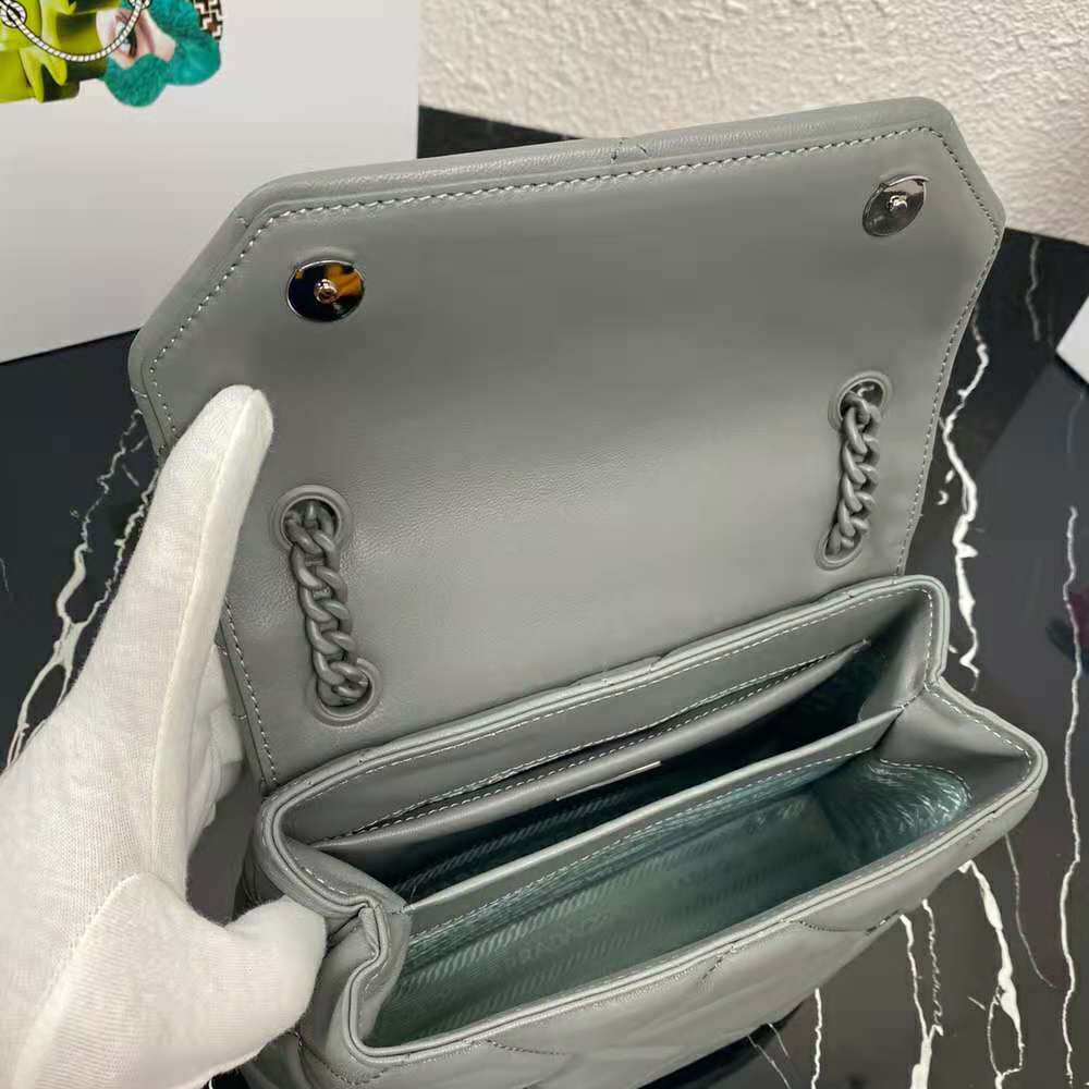 Prada Women Small Nappa Leather Prada Spectrum Bag-Silver - image 7