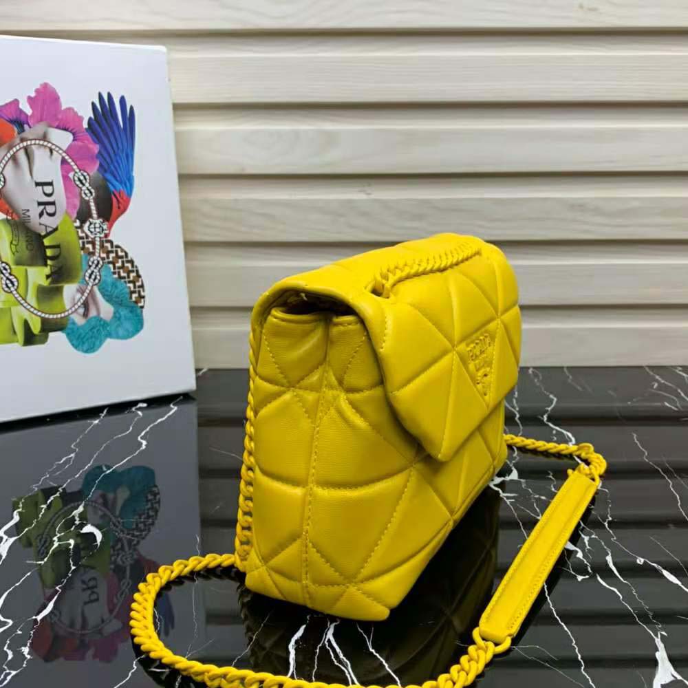 Prada Women Small Nappa Leather Prada Spectrum Bag-Yellow - image 4