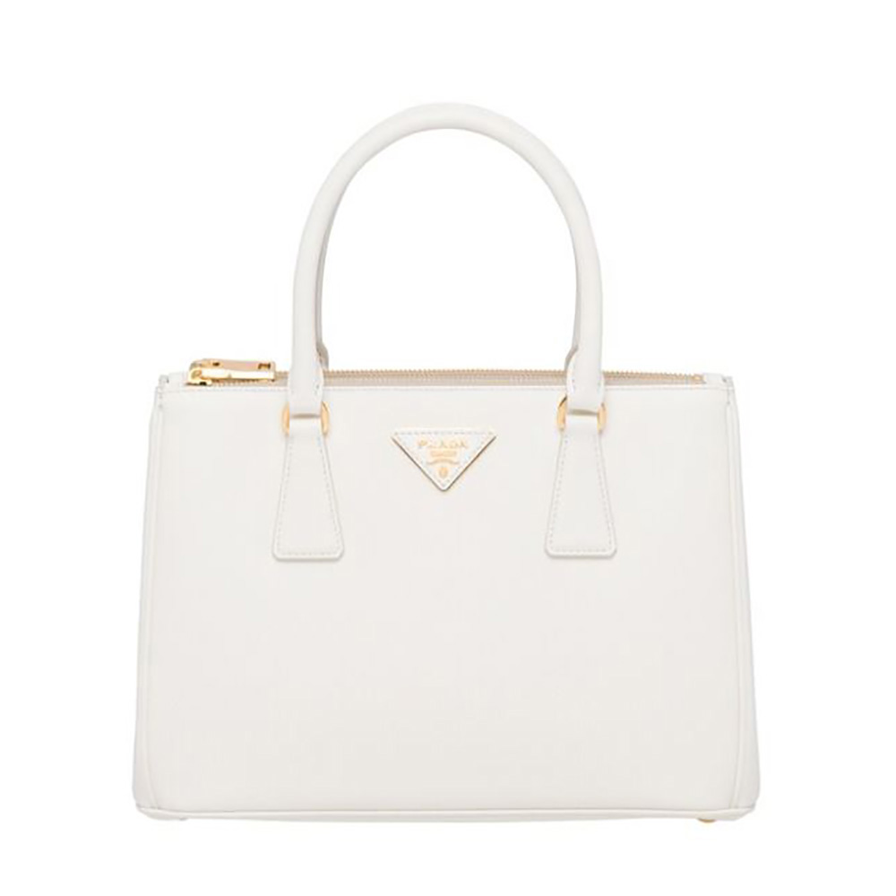 Prada Women Small Saffiano Leather Prada Galleria Bag-White