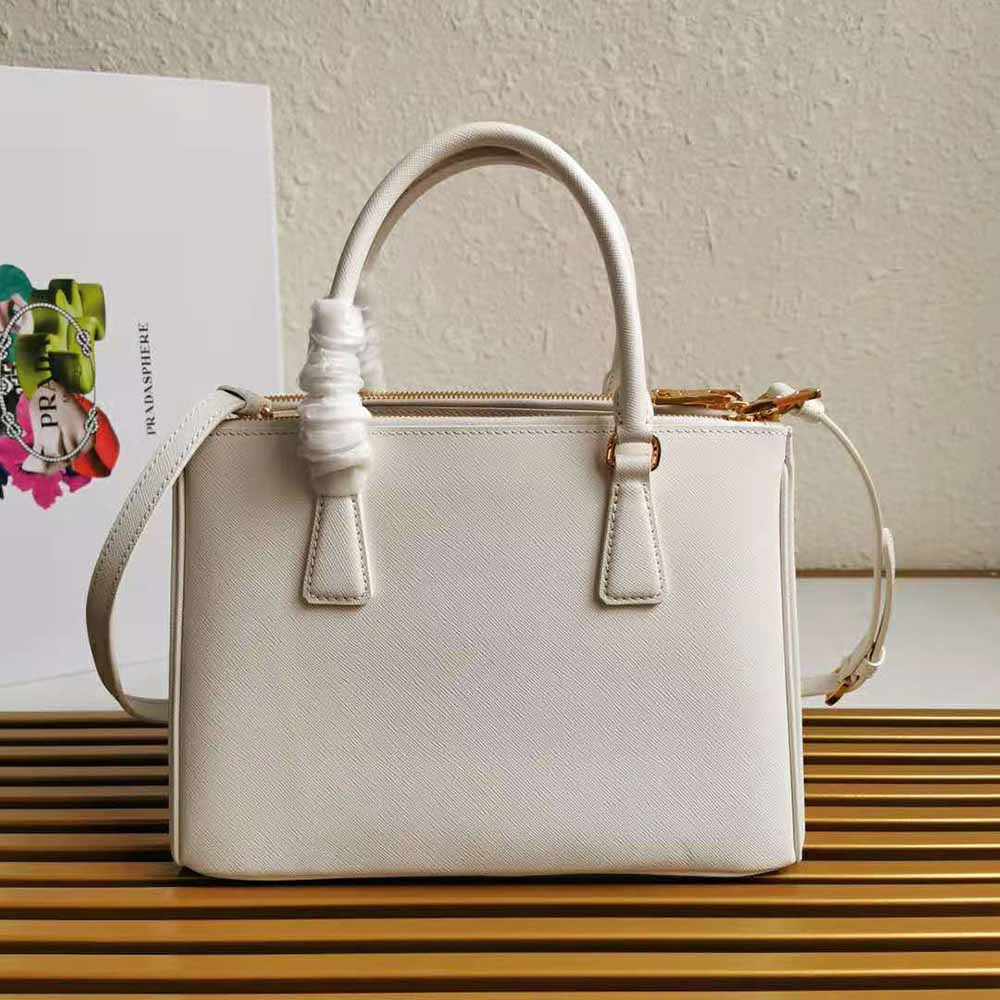 Prada Women Small Saffiano Leather Prada Galleria Bag-White - image 4
