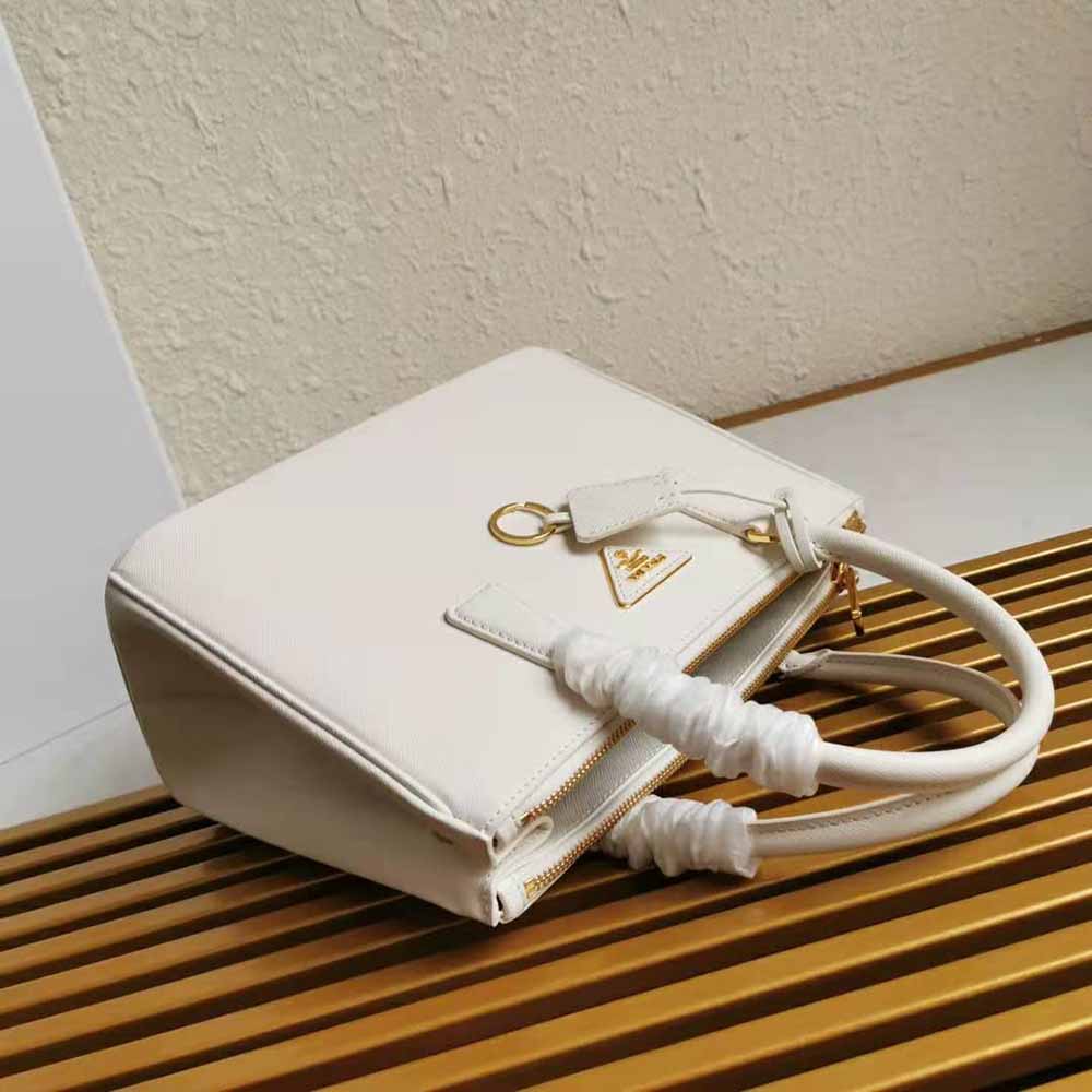 Prada Women Small Saffiano Leather Prada Galleria Bag-White - image 5