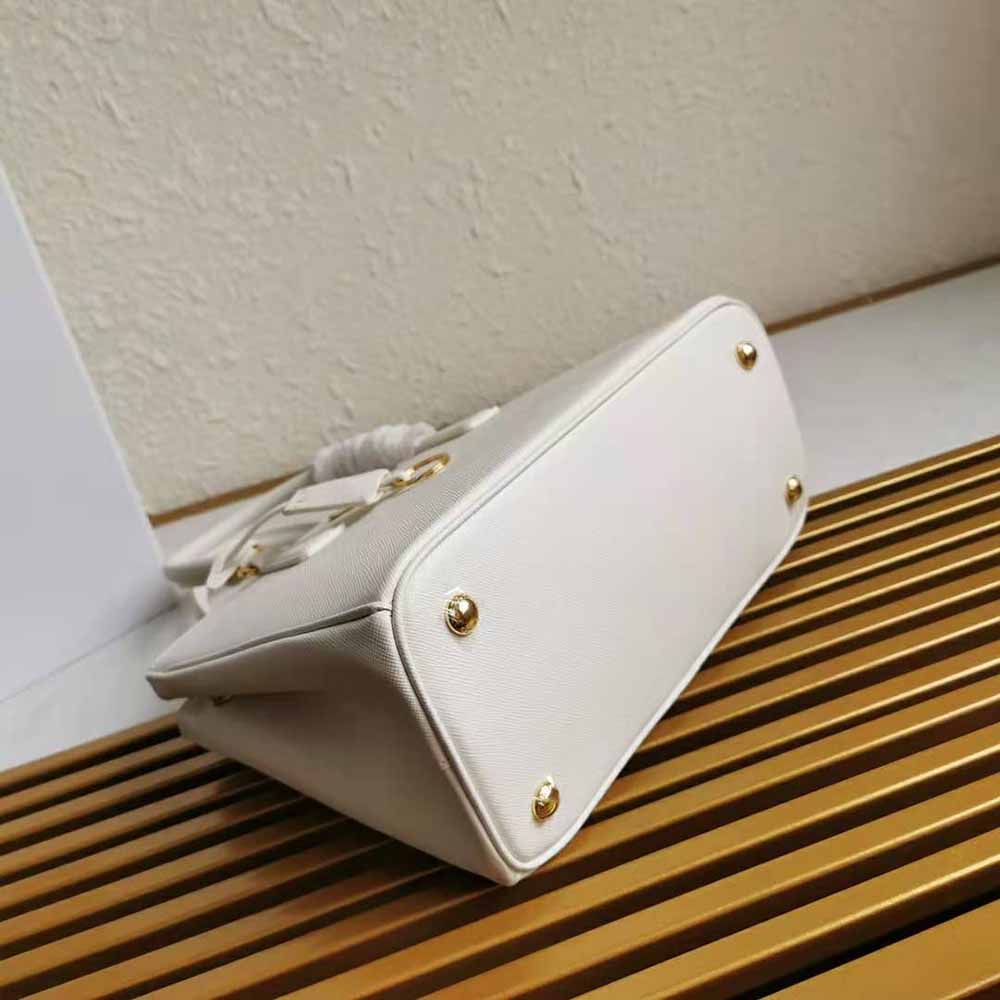 Prada Women Small Saffiano Leather Prada Galleria Bag-White - image 6
