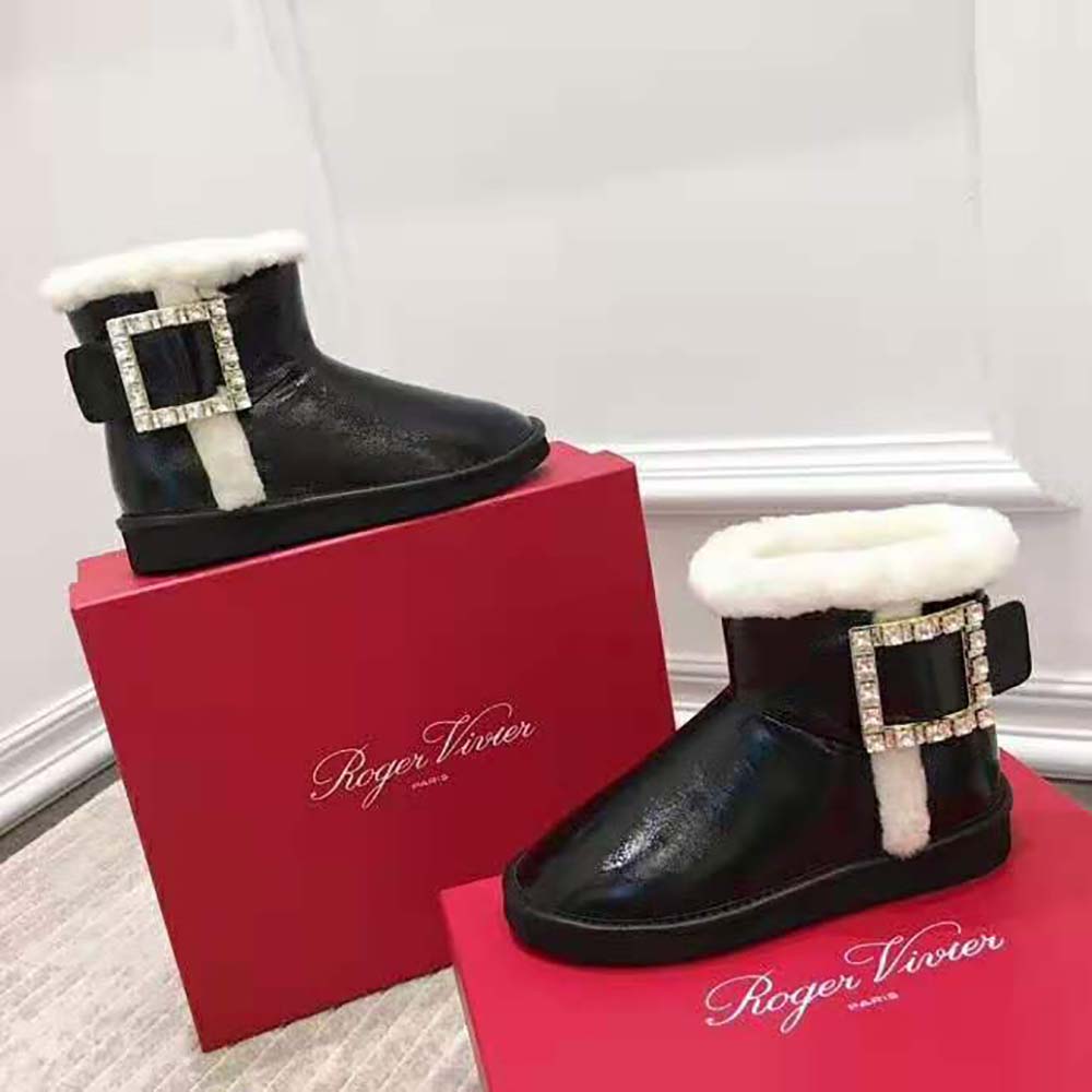 Roger Vivier Winter Viv’ Strass Buckle Booties in Patent Leather - image 4