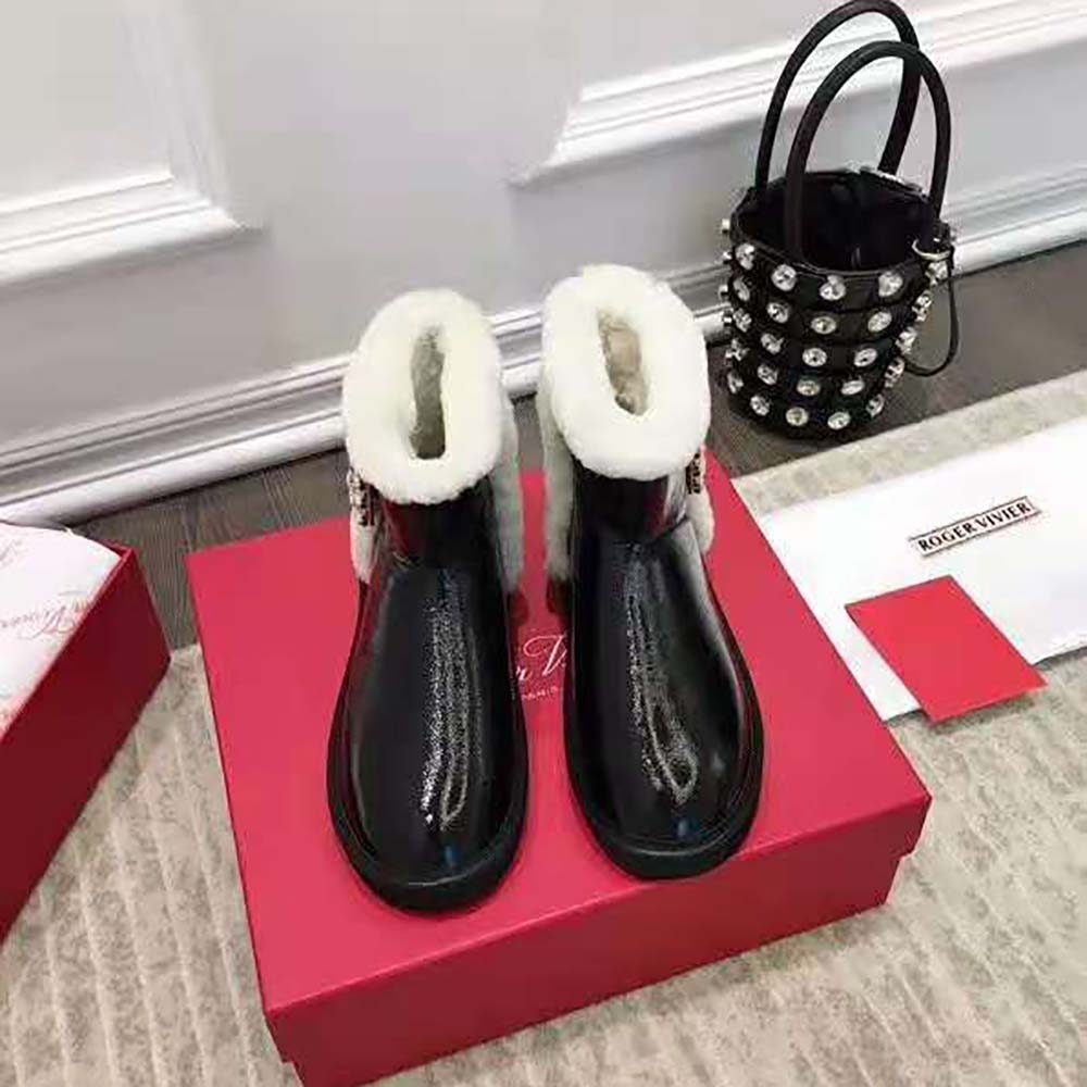 Roger Vivier Winter Viv’ Strass Buckle Booties in Patent Leather - image 6