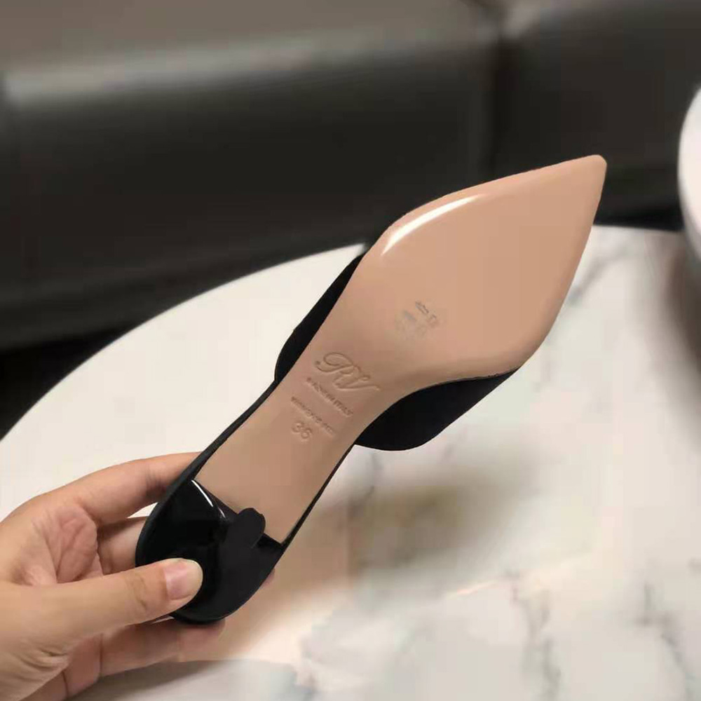 Roger Vivier Women Broche Vivier Buckle Mules in Satin 4.5 cm Heel-Black - image 10