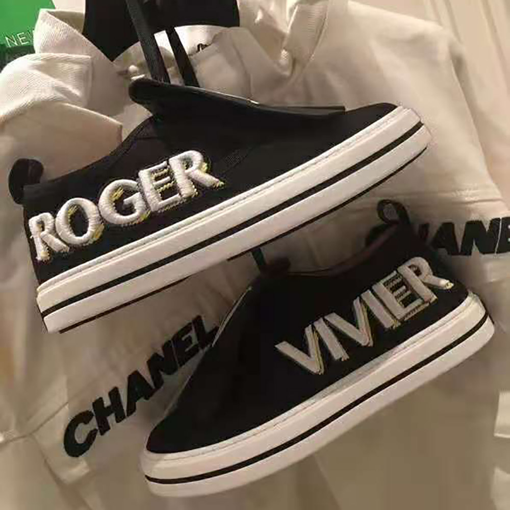 Roger Vivier Women Call Me Vivier Patch Sneakers-Black - image 5