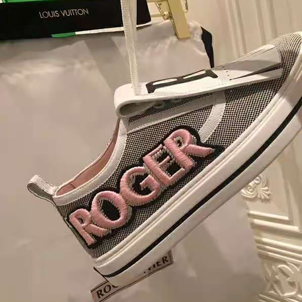 Roger Vivier Women Call Me Vivier Patch Sneakers-Silver - image 6