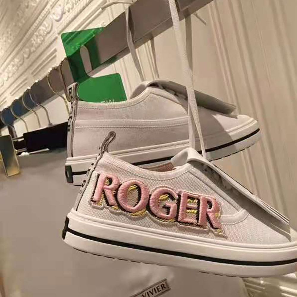 Roger Vivier Women Call Me Vivier Patch Sneakers-White - image 4