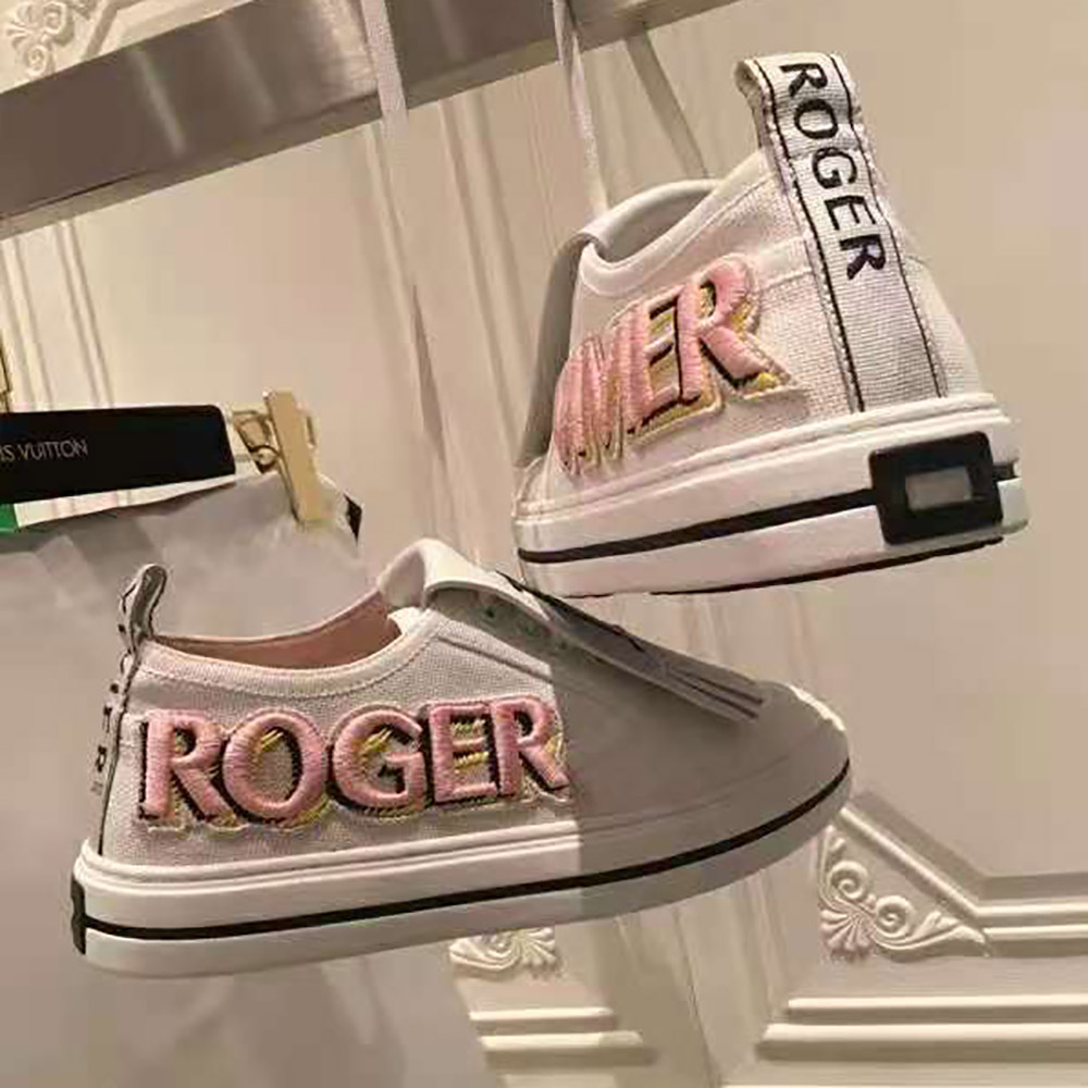 Roger Vivier Women Call Me Vivier Patch Sneakers-White - image 5