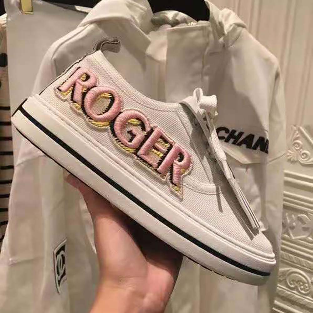 Roger Vivier Women Call Me Vivier Patch Sneakers-White - image 8