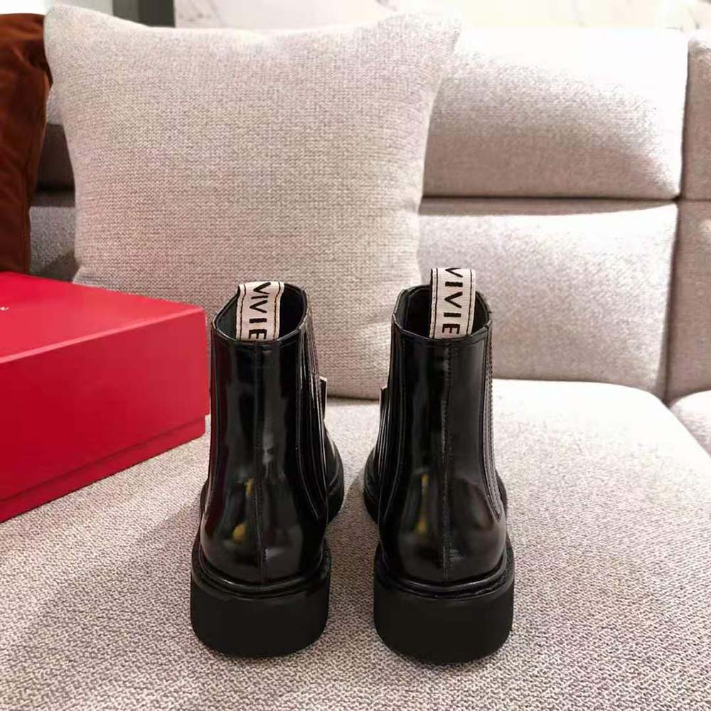 Roger Vivier Women Chelsea Viv’ Rangers Metal Buckle Ankle Boots-Black - image 7