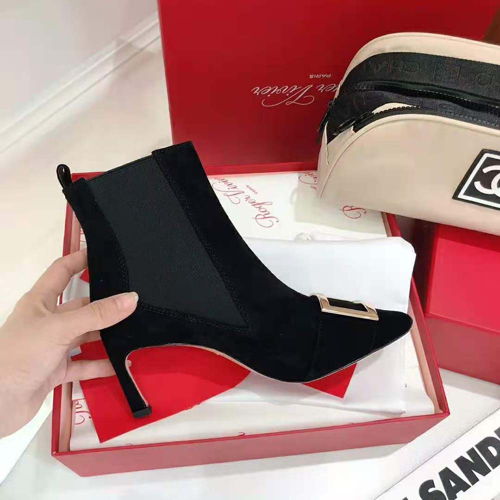 Roger Vivier Women Trompette Chelsea Boots in 6.5 cm Heel-Black - image 5