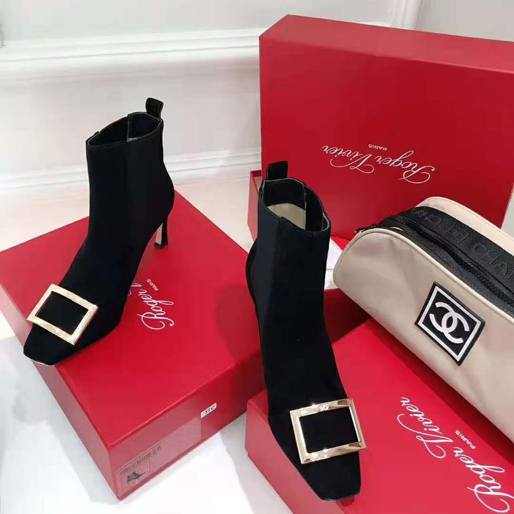 Roger Vivier Women Trompette Chelsea Boots in 6.5 cm Heel-Black - image 7
