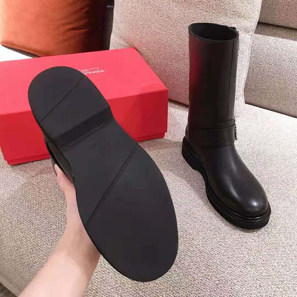 Roger Vivier Women Viv’ Biker Boots in 2.5cm Heel-Black - image 9