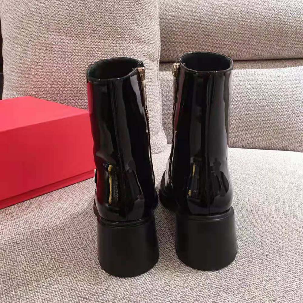 Roger Vivier Women Viv’ Rangers Metal Buckle Ankle Boots in Patent Leather in 6cm Heel - image 7