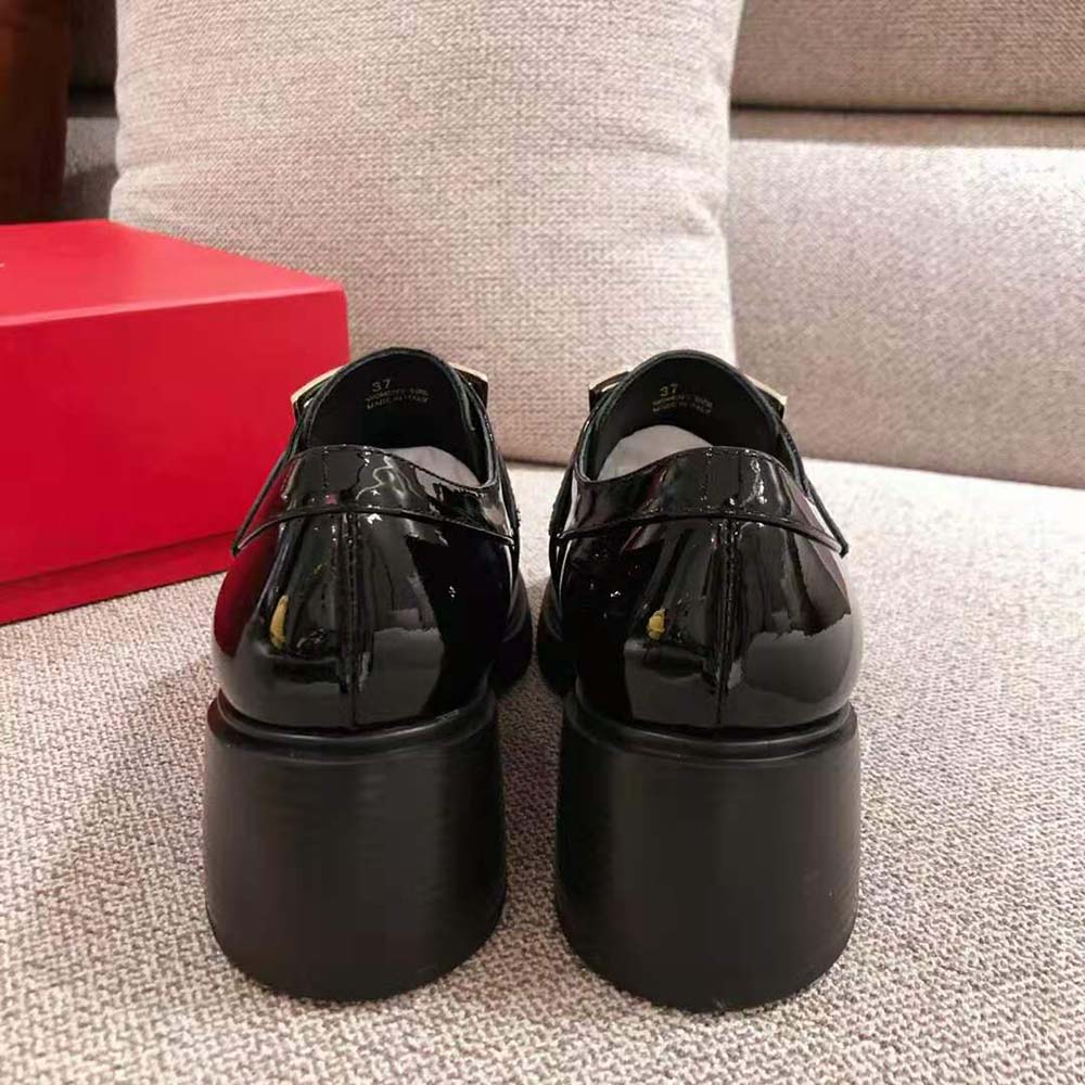 Roger Vivier Women Viv’ Rangers Metal Buckle Loafers in Patent Leather in 6cm Heel - image 7